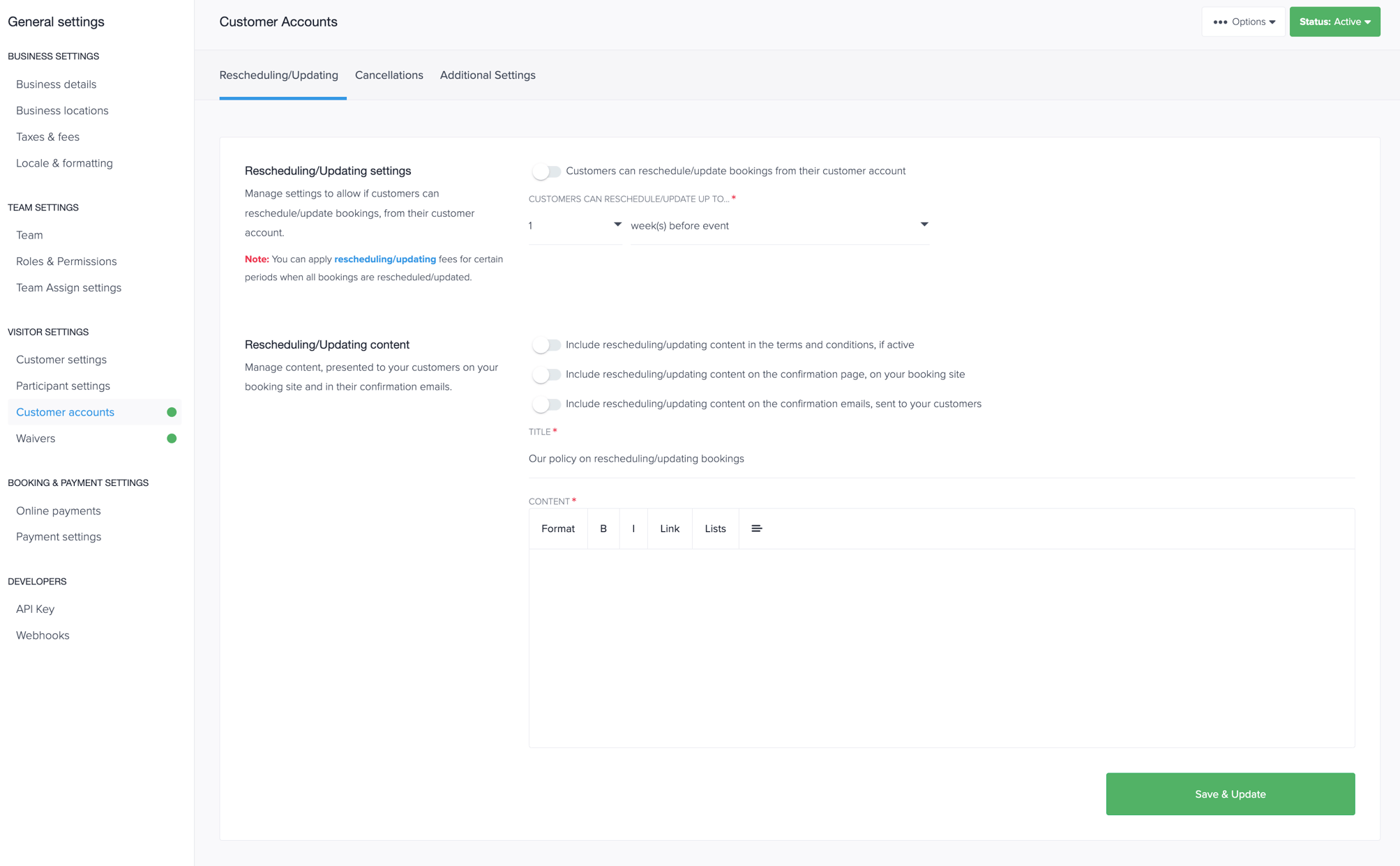 Managing Customer Accounts